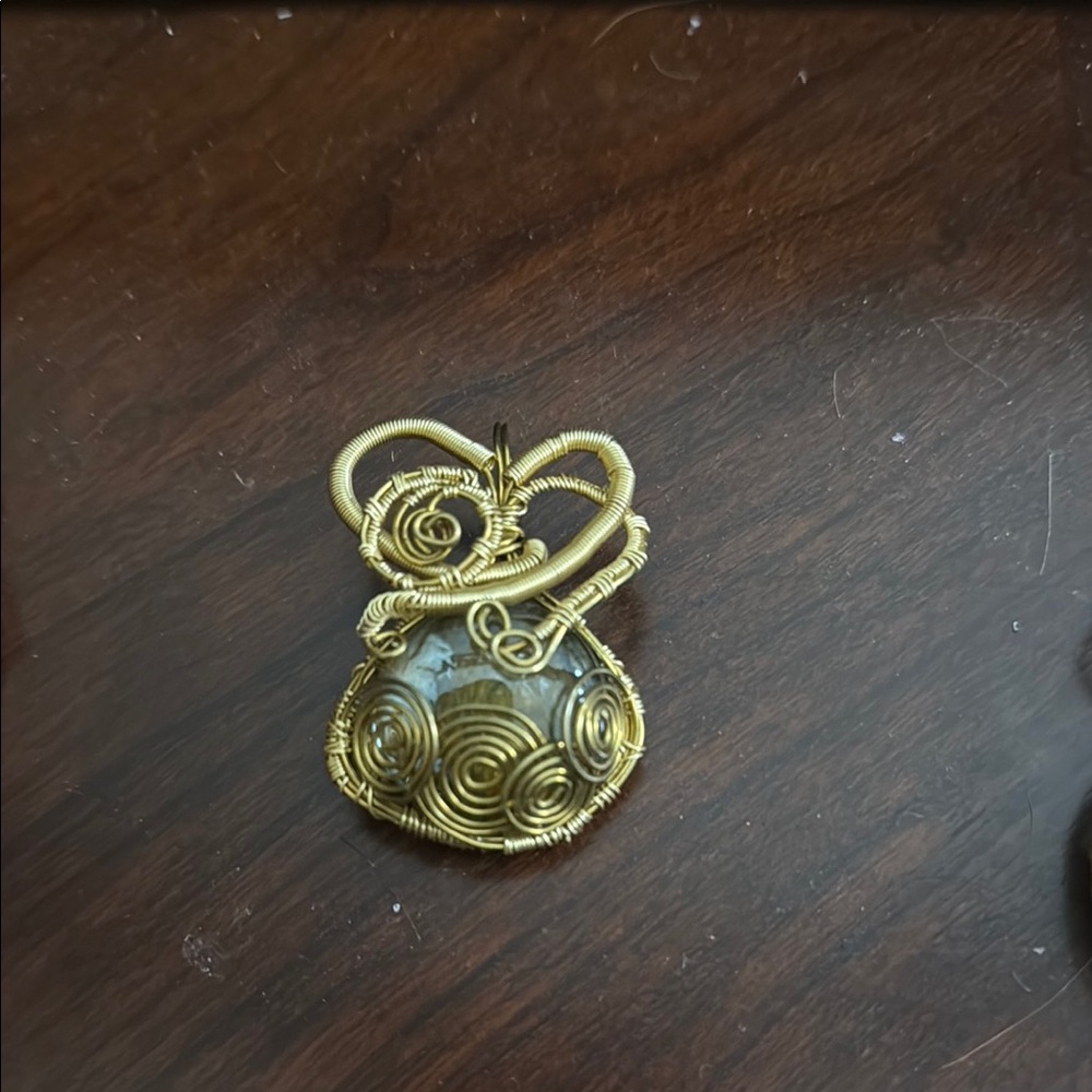 Gold Twisted Necklace with Vintage Patina